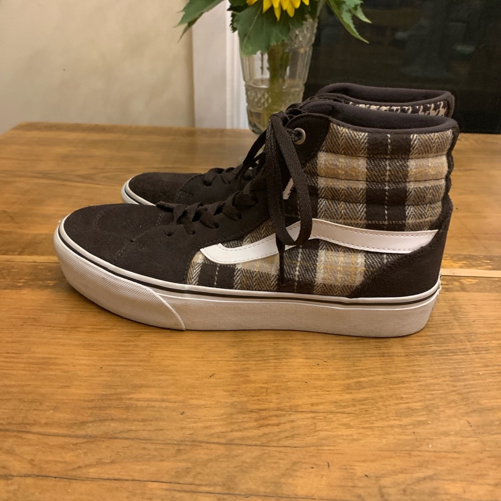 Vans Woman’s Filmore Platform  High-Top Sneakers - Brown Plaid 10